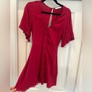 Red summer dress
